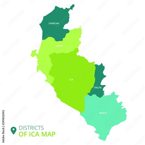 Districts Of Lima Map Stock Vector Adobe Stock