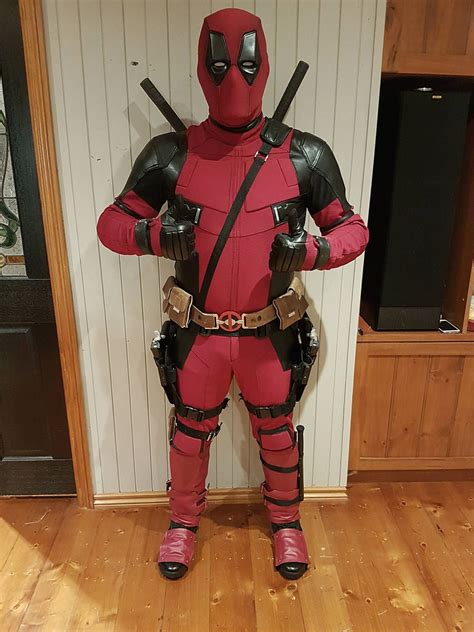 Deadpool Cosplay Costume Suit Replica Made From Custom Dyed 4 Way