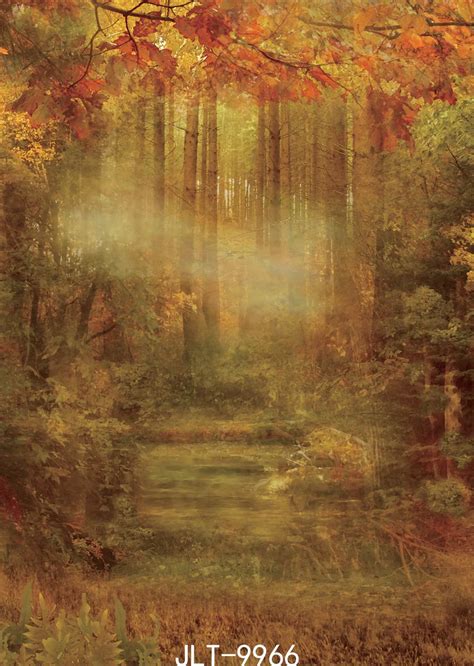 Sjoloon 5x7ft Fantasy Natural Scenic Photography Backdrops Maple Forest
