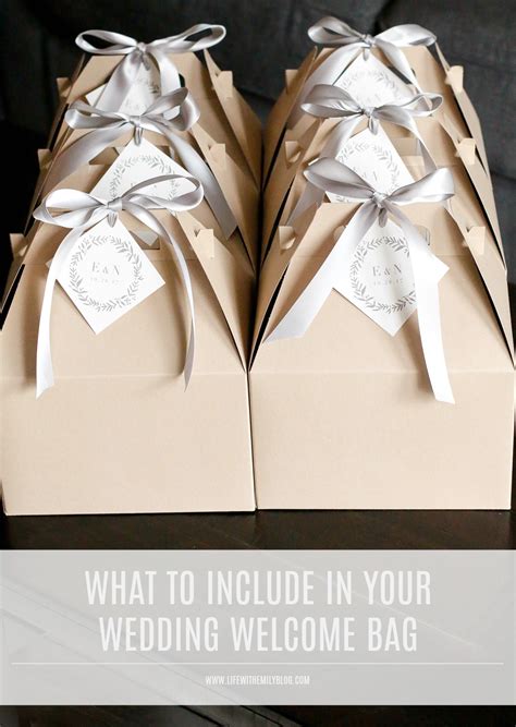 What To Include In Your Wedding Welcome Bags On Life With Emily
