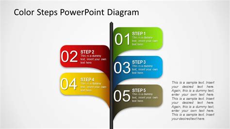 Color Steps Shape For Powerpoint Slidemodel