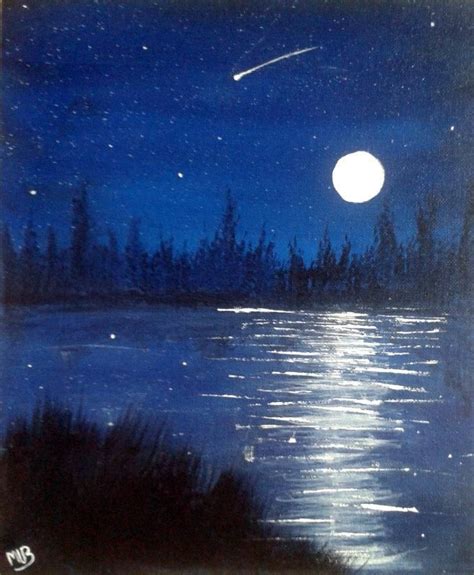 Easy To Paint Pretty Night Sky Ecosia Watercolor Night Sky Night Sky