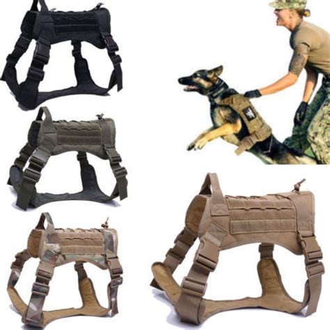 Military Tactical Training Police K9 Dog Adjustable Harness Nylon Vest