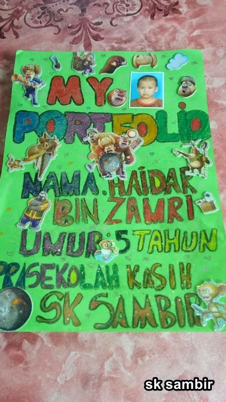 Berilmu Beramal Berbakti Projek Muka Depan Portfolio Murid Prasekolah