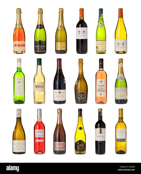 Different Types Of Wine Bottle Stock Photo Alamy