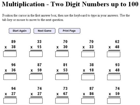Download and print algebra worksheets to practice algebra. Printable Multiplication Worksheets 6th Grade ...