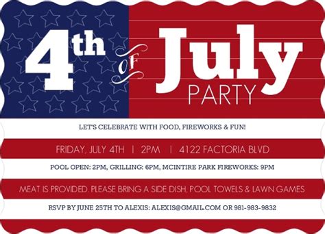 Fourth Of July Party Ideas Themes And Invitations