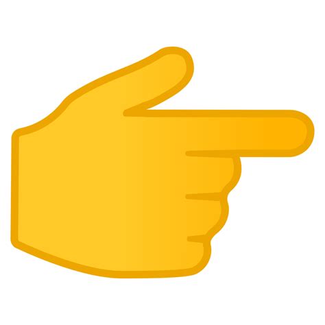 Backhand Index Pointing Right Icon Noto Emoji People Bodyparts