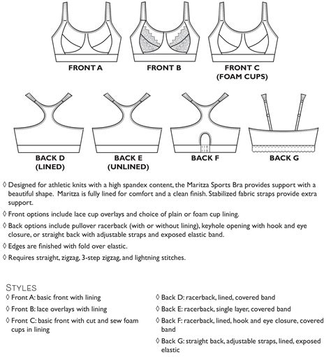 maritza sports bra pdf sewing pattern athletic bra for stretch knits