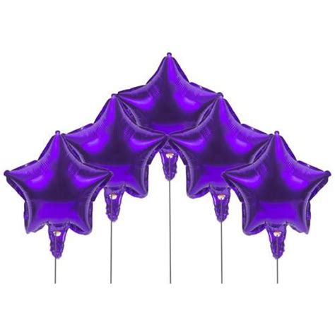 Buy Hankley Star Foil Balloons 12 Inch For Decorations Purple