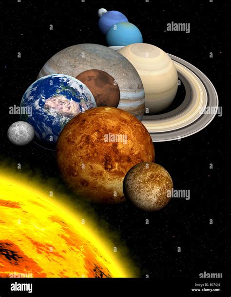 The Planets In The Solar System Stock Photo Alamy