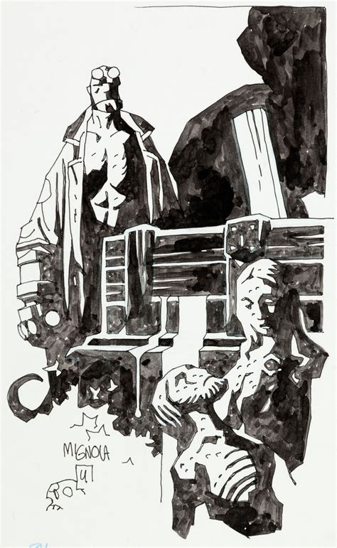 Mike Mignola Hellboy Illustration Original Art 2004