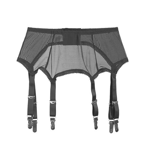 Meihuida Women Garter Belt High Waist Mesh Suspender Belt Lingerie Body Harness Leg Garters