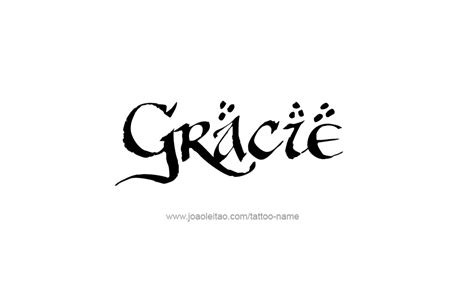 Gracie Name Tattoo Designs