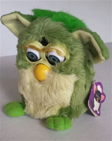 Vintage 1st Generation Green Furby 1998 Tags Tiger Electronics