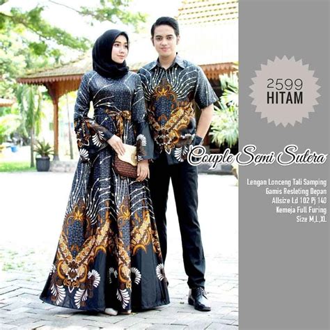 Model Baju Batik Couple Gamis Kode 2599 Batik Bagoes Solo Model