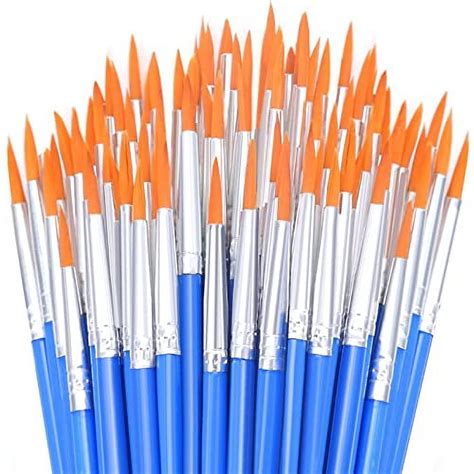 50pcs Round Paint Brushes Bulk Anezus Small Paint Brushes Classroom