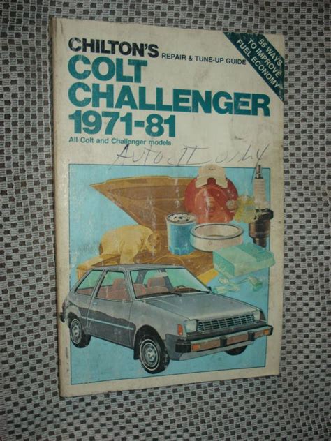 Purchase 1971 Thru 1981 Dodge Colt Challenger Shop Manual Service Mopar