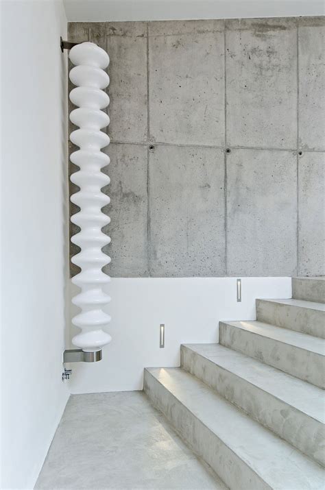 Concrete Stairs Lighting Concrete Interior Design In Osice Czech