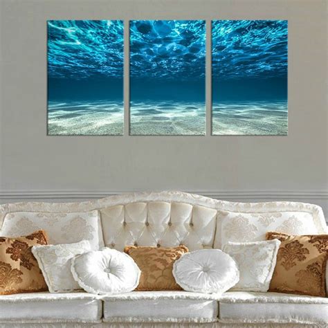 Ocean Poster Wall Art Sea Waves Artwork Large Print Underwater Beach