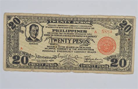 Vintage Philippines Paper Money Currency Collectible Note Property Room