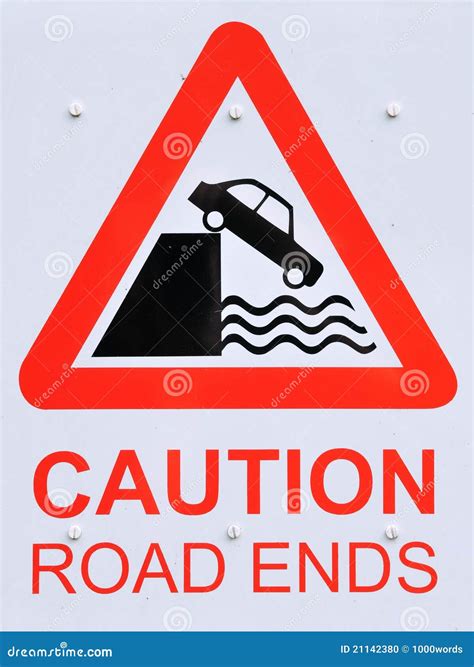 Road Ends Sign Stock Photo Image 21142380