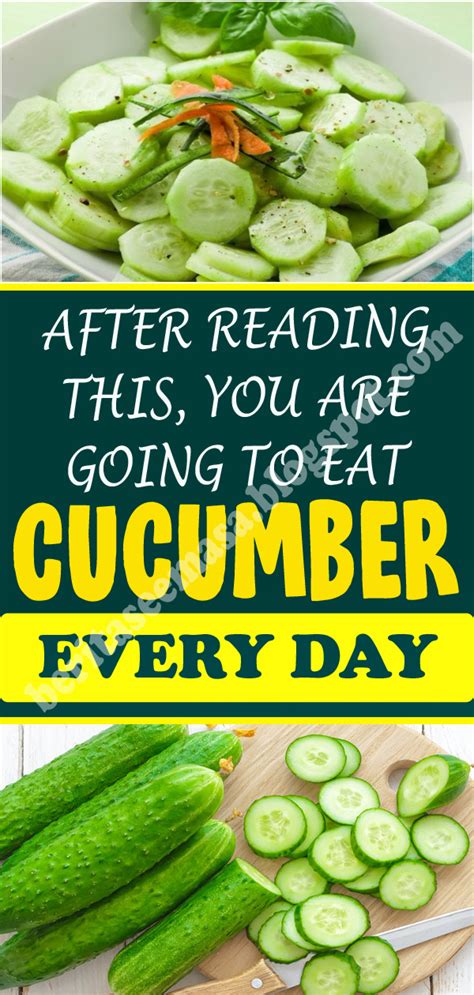 After You Read This You Are Going To Eat Cucumber Every Day World Of Health