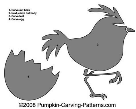 Chicken And The Egg Pumpkin Carving Pattern Halloween Pumpkin Carving