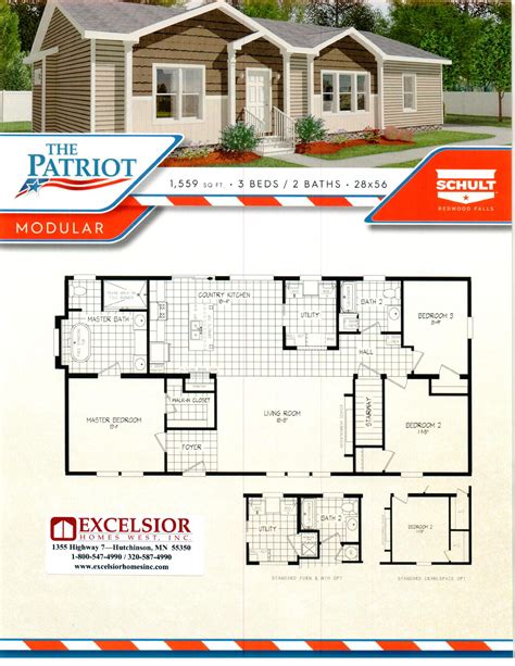 Schult Homes Patriot Modular Home Plan