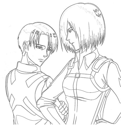 Levi And Mikasa Coloring Page Download Print Or Color Online For Free
