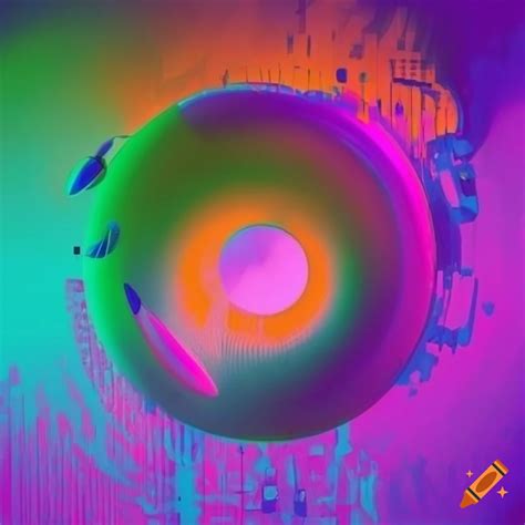 Vibrant Album Cover For Techno Music On Craiyon