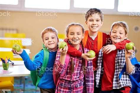 Happy School Kids Stock Photo Download Image Now Child Snack