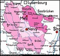 Map of Lorraine, France, France Atlas