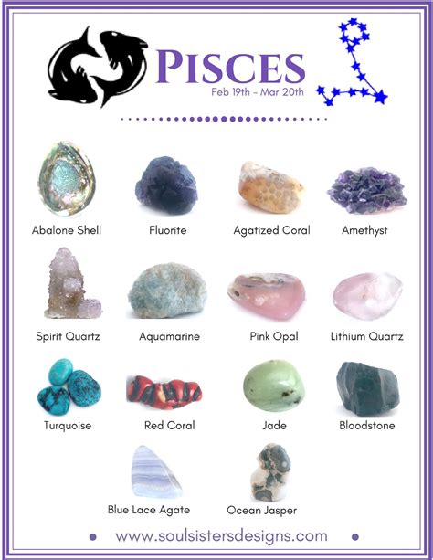 Pisces Healing Crystals By Soul Sisters Designs Healing Crystal