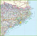 Catalonia tourist map