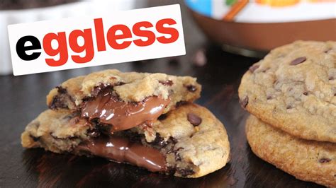 View top rated eggless chocolate chip cookie recipes with ratings and reviews. EGGLESS CHOCOLATE CHIP NUTELLA COOKIES | How Tasty