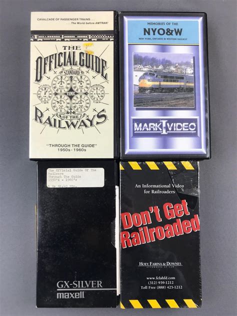 Sold Price Group Of 4 Railroad Vhs Tapes September 3 0120 930 Am Cdt