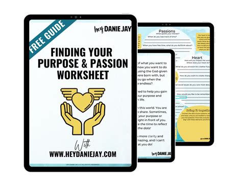 Purpose And Passion Worksheet