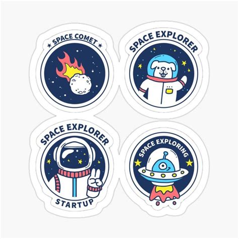 Space Stickers Glossy Sticker By Digital Market In Print Stickers Sticker Design