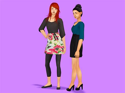 Deedee Sims Dress With Bow Sims 2 Hair Sims