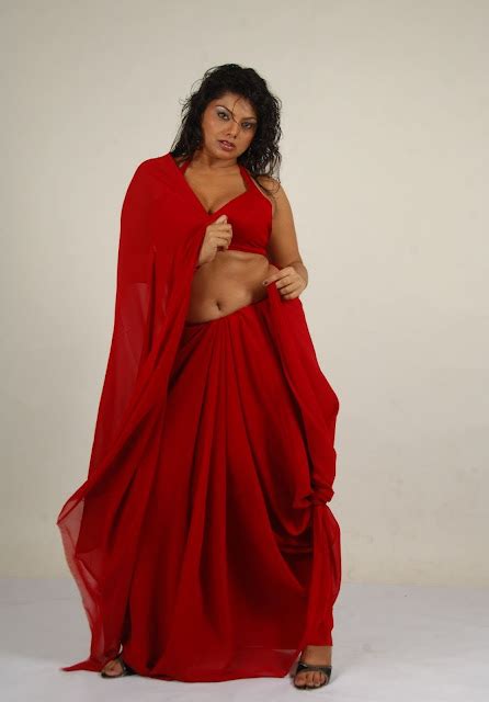 Beauty Galore Hd Swati Very So Hot In Red Saree With Sexy Expression