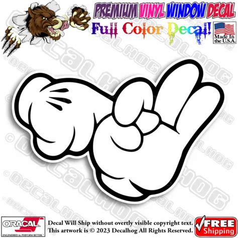 Jdm Dirty Mickey Hands Funny Full Color Car Truck Window Vinyl Decal Sticker Picclick