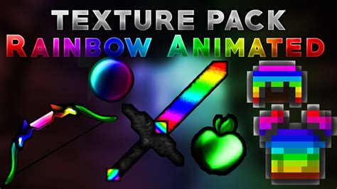 Minecraft Texture Pack Pvp Rainbow Animated V6 18 19 110 Youtube
