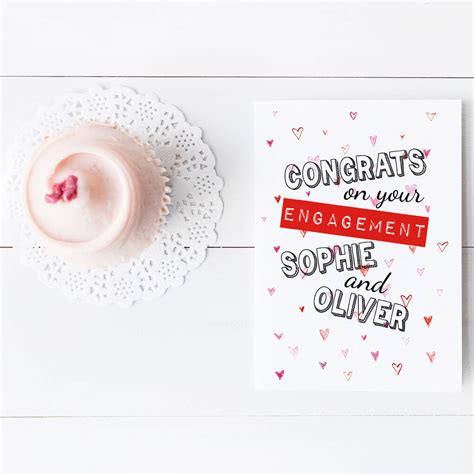 Personalised Congrats On Your Engagement Card By Bedcrumb