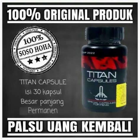 promo titan capsule original obat pembesar penis penambah gede alat vital pria diskon 48 di