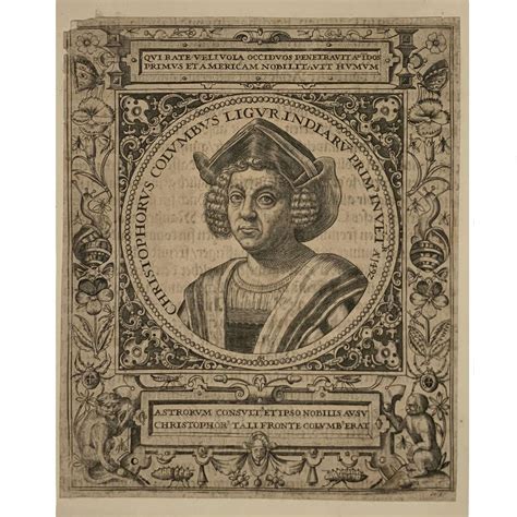 Portrait Of Christopher Columbus 1451 1506 Published 1595
