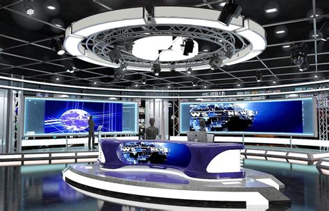 Virtual Tv Studio News Set 1 With Images Tv Set Design Virtual