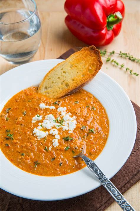Add the roasted red peppers, cauliflower, broth, paprika and goat cheese and simmer for 10 minutes before pureeing to the desired consistency with a hand blender. Creamy Roasted Red Pepper and Cauliflower Soup with Goat ...