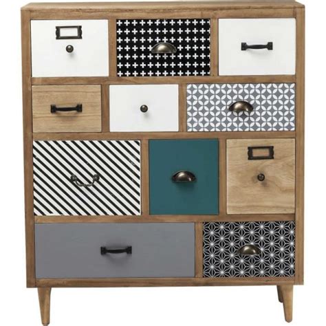 Commode scandinave nature couleur 11 tiroirs - Achat/Vente commode pas ...