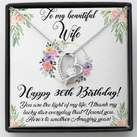 Happy 36th Birthday Necklace For Wife 36th Birthday Ts For Women